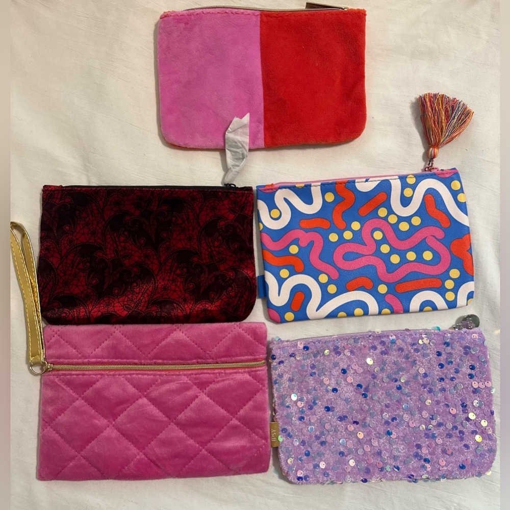 Ipsy makeup toiletry travel bags - set of 5